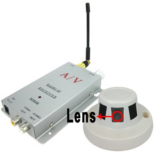 Hidden Spy Camera Video Smoke Alarm with Transmitter - Click Image to Close